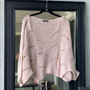 Ballerina pink knitted flow top.
